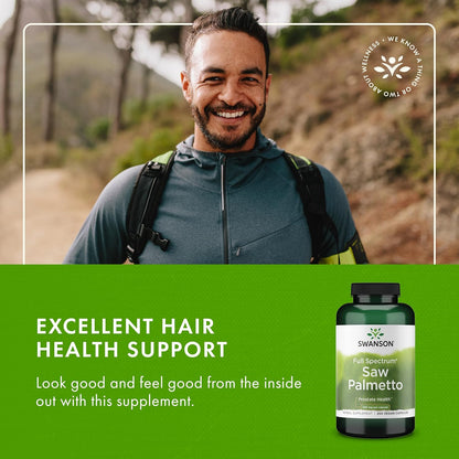 Saw Palmetto - Herbal Supplement Promoting Male Prostate Health Support - Natural Hair Supplement & Urinary Health Support - 540 Mg 250 Capsules